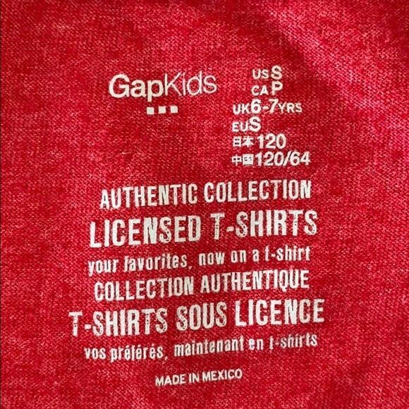 Gap Red Angry Bird Short Sleeve T-Shirt Sz S - Picture 4 of 5